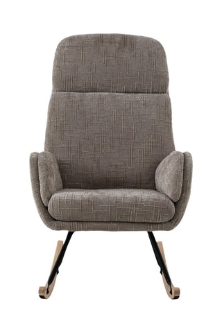 Cadeirão de baloiço - Castanho-claro - poliéster