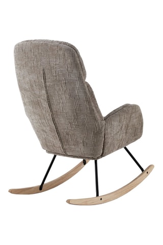 Cadeirão de baloiço - Castanho-claro - poliéster