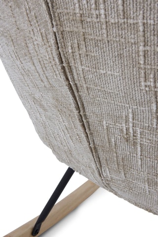 Cadeirão de baloiço - Castanho-claro - poliéster