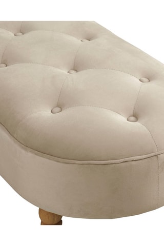 Banco acolchoado - Bege - Veludo