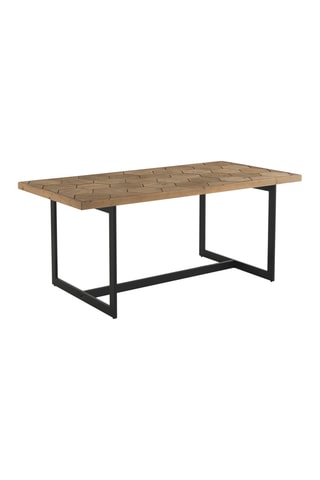Table à manger en bois - Naturel et noir