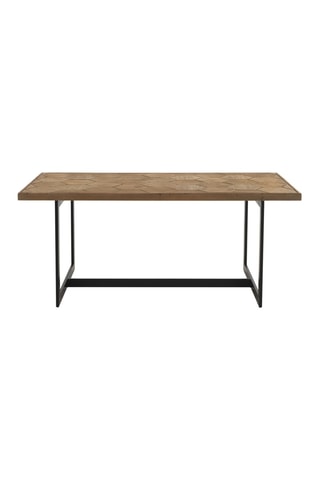 Table à manger en bois - Naturel et noir