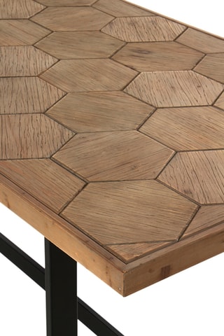 Table à manger en bois - Naturel et noir