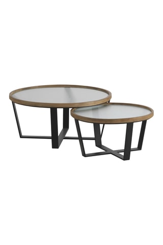2 tables basses - Noir et naturel