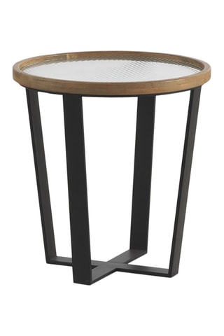 2 mesas de apoio - Preto e natural