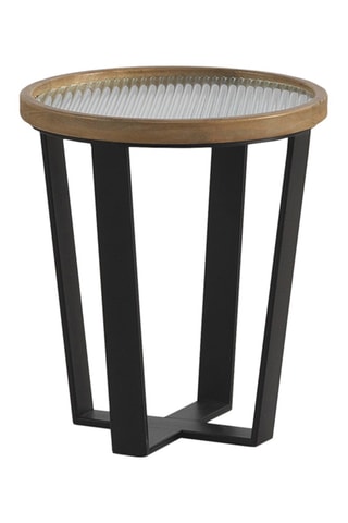 2 mesas de apoio - Preto e natural