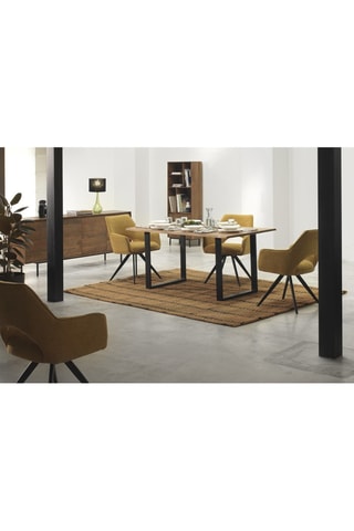 4 cadeirões giratórios - Mostarda