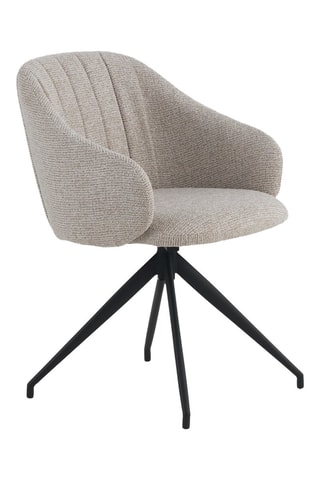 4 cadeirões giratórios - Bege - Tecido chenille