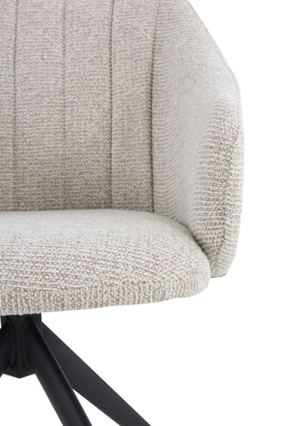 4 cadeirões giratórios - Bege - Tecido chenille