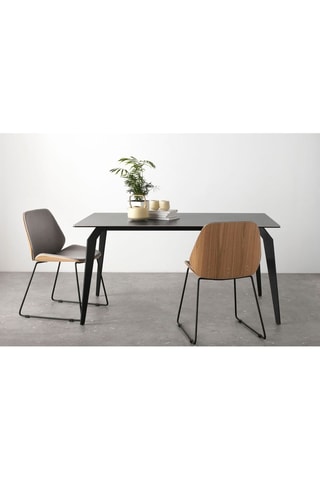 Mesa de refeição - Cinzento e preto