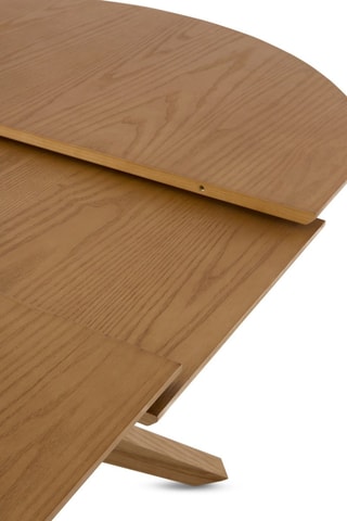 Mesa de refeição extensível em freixo e cerâmica - 120/160 cm