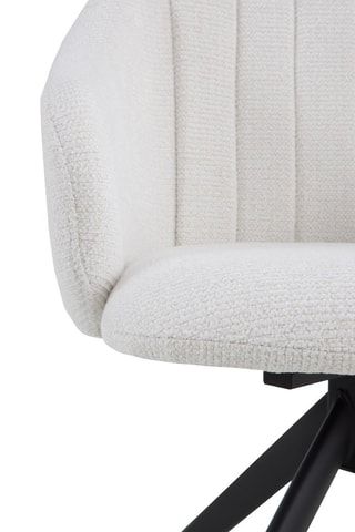 4 cadeirões giratórios - Cru - Tecido chenille