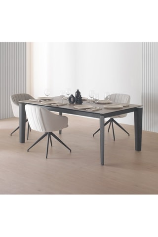 Mesa de refeição extensível em cerâmica - 180/250 x 76 x 100 cm