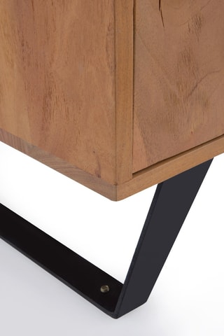 Estante 2 portas em madeira de acácia maciça - 60 x 164 x 40 cm