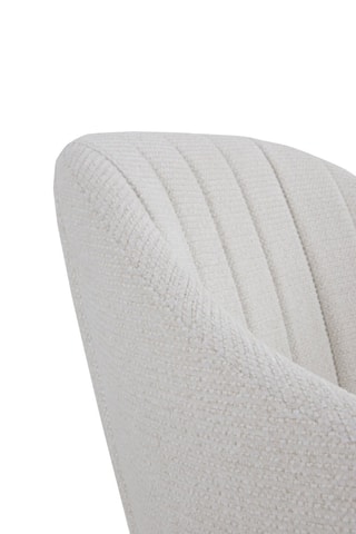 4 cadeirões giratórios - Cru - Tecido chenille