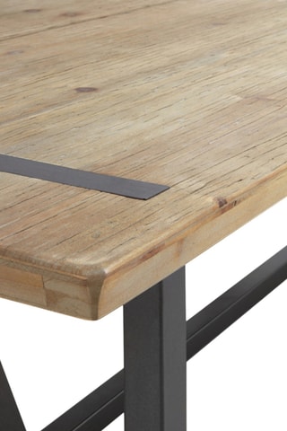 Mesa de centro - Natural e preto