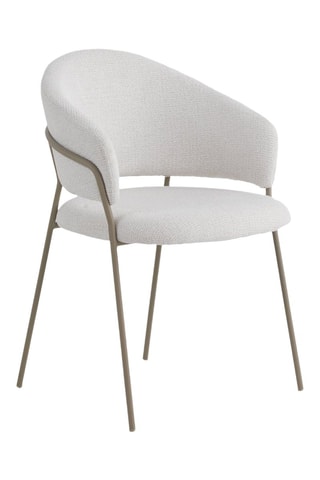 4 cadeirões - Cru - Tecido chenille