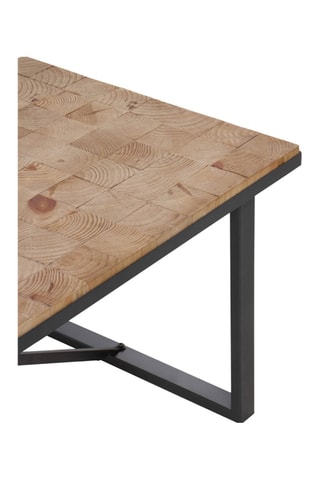 Mesa de centro de madeira - Natural e preto