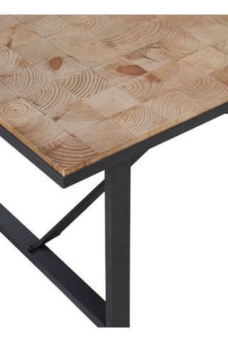 Mesa de centro de madeira - Natural e preto