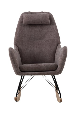 Cadeirão de baloiço - Castanho-claro - poliéster