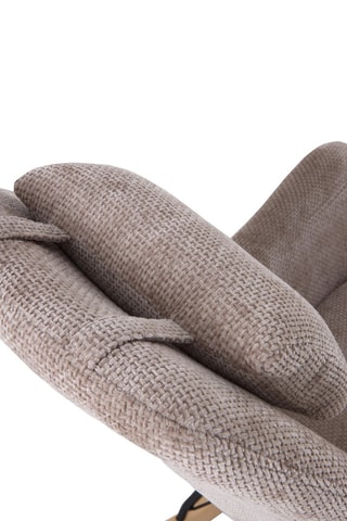 Cadeirão de baloiço - Castanho-claro - poliéster