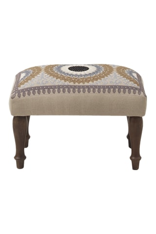 Pufe - Bege e castanho