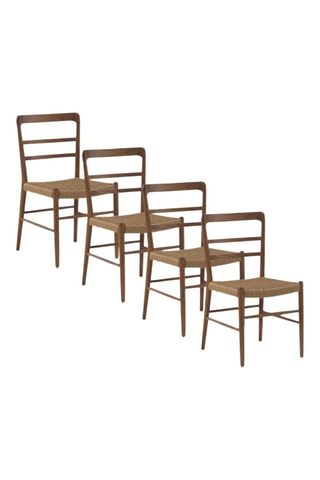 2 cadeiras em madeira de toon - 44 x 83 x 51 cm