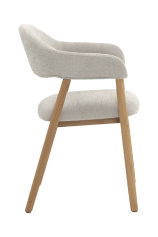 4 cadeirões - Cinzento-claro - Tecido chenille