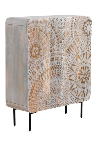 Buffet en bois massif de manguier - 120 x 100 x 38 cm