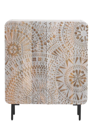 Buffet en bois massif de manguier - 120 x 100 x 38 cm