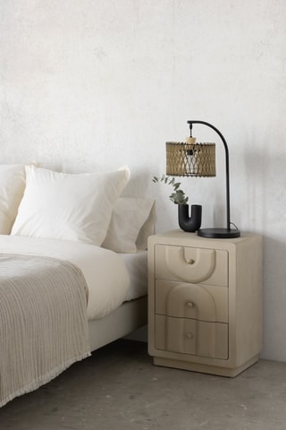 Table de chevet 3 tiroirs - 69 x 48 x 38 cm