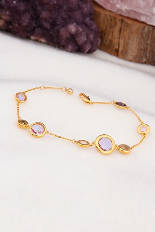 Armband - Doublé Geelgoud en Zirkonia's