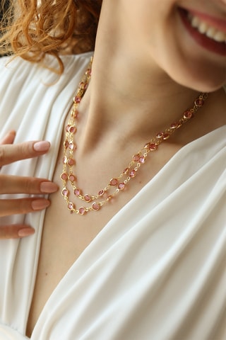 Ketting 2 rijen - Roze