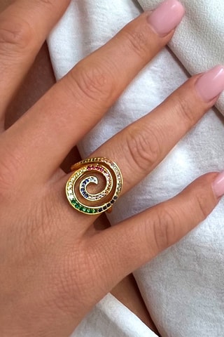 Bague dorée à l'or fin jaune