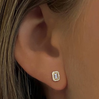 Boucles d'oreilles - Laiton doré & zirconium