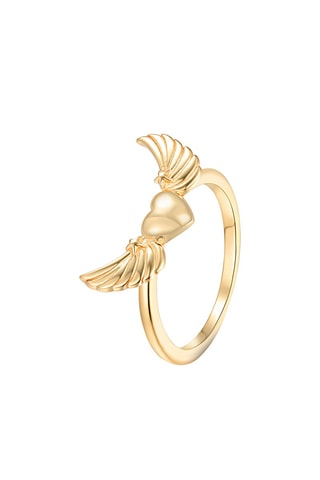 Bague dorée à l'or fin jaune