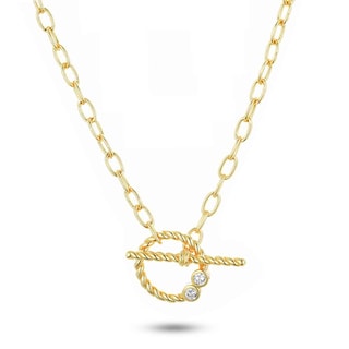 Collier - Laiton doré & oxyde de zirconium