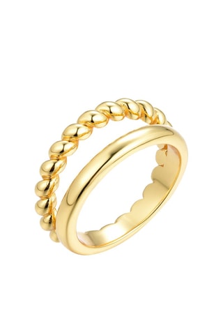 Bague dorée à l'or fin jaune