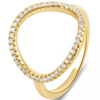 Bague - Laiton doré & zirconium