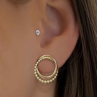 Boucles d'oreilles - Laiton doré