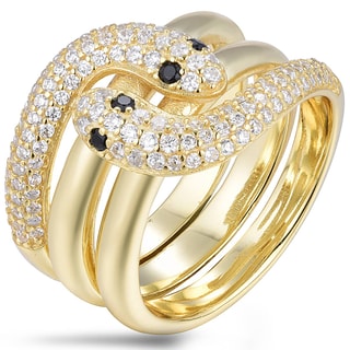 Bague - Laiton doré & zirconium