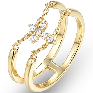 Bague - Laiton doré & zirconium