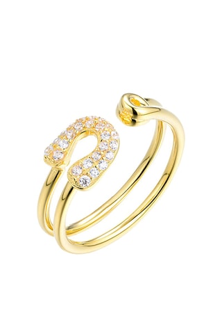 Bague dorée à l'or fin jaune