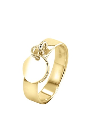 Bague dorée à l'or fin jaune