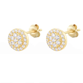 Boucles d'oreilles - Laiton doré & oxyde de zirconium