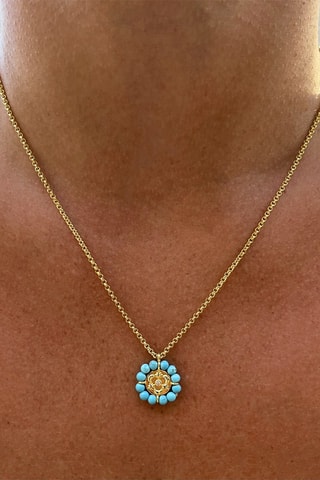 Collier - Doré et bleu