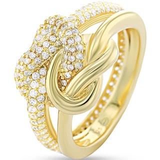 Bague - Laiton doré & zirconium