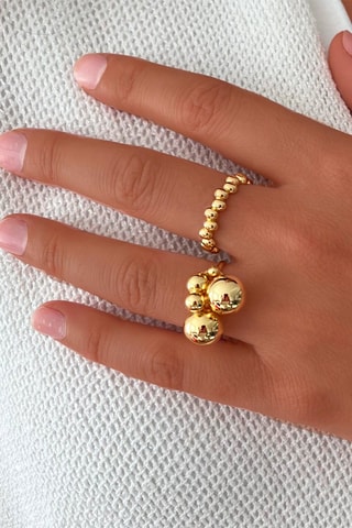 Bague dorée à l'or fin jaune