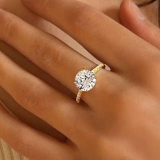 Bague - Laiton doré & oxyde de zirconium