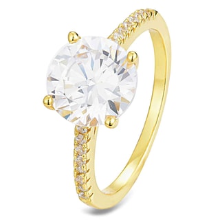 Bague - Laiton doré & oxyde de zirconium